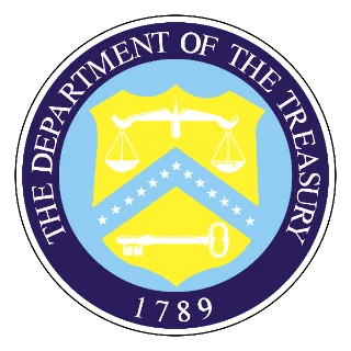 the department of the treasury logo